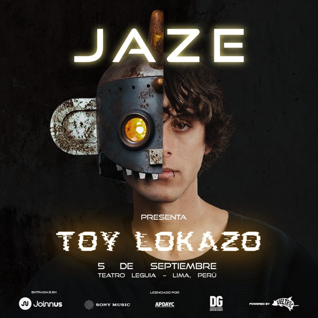 Jaze se presenta en Lima, Perú con su disco "Toy Lokazo" el 5 de septiembre en el teatro Leguía